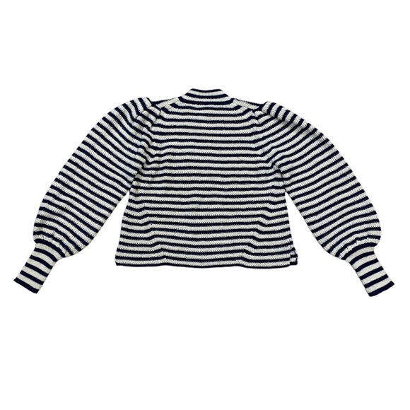 Eleven Six Mia Sweater Ivory Navy Stripe Size Medium - Picture 3 of 7